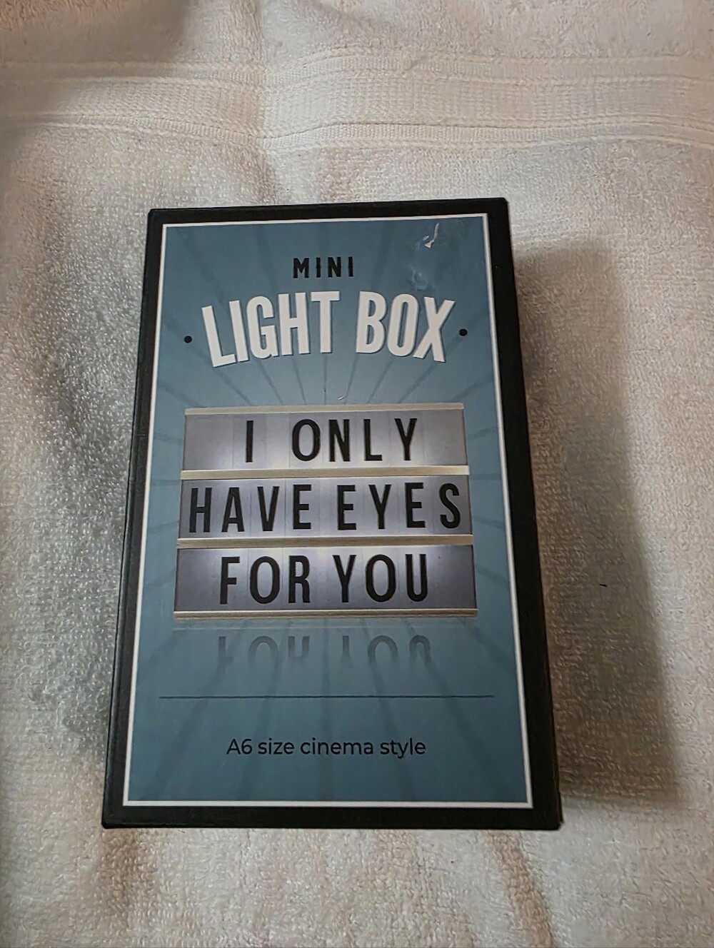 Mini Light Box Wall Sign in Blue - Cinema-Style Letter Board